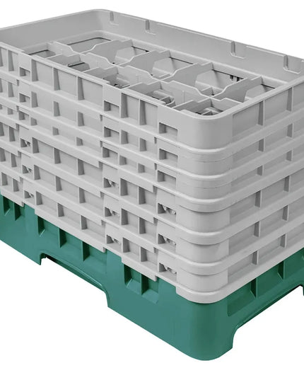 Giá Rửa Ly Camrack Cambro 10HS1114119 10 Ngăn (6) Thanh Nâng Màu Xanh Sherwood