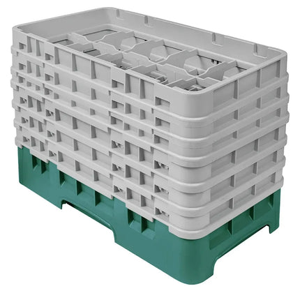Giá Rửa Ly Camrack Cambro 10HS1114119 10 Ngăn (6) Thanh Nâng Màu Xanh Sherwood