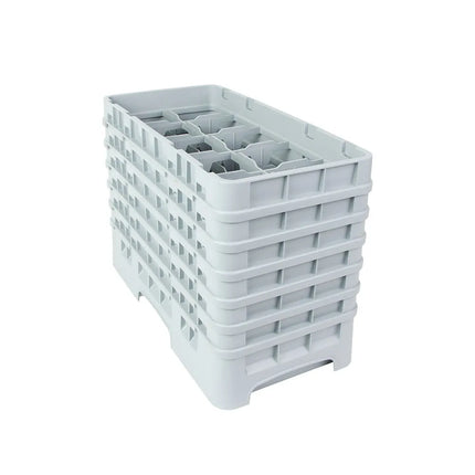 Giá Rửa Ly Camrack Cambro 10HS1114151 10 Ngăn (6) Thanh Nâng Màu Xám Nhạt