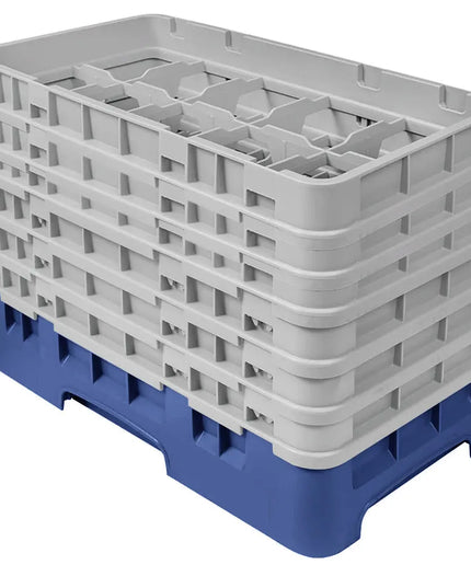 Giá Rửa Ly Camrack Cambro 10HS1114186 10 Ngăn (6) Thanh Nâng Màu Xanh Navy