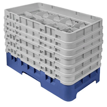 Giá Rửa Ly Camrack Cambro 10HS1114186 10 Ngăn (6) Thanh Nâng Màu Xanh Navy