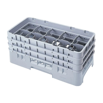 Giá Rửa Ly Camrack Cambro 10HS638151 - (3) Thanh Nối, 10 Ngăn, Màu Xám Nhạt