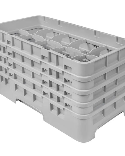 Giá Rửa Ly Camrack Cambro 10HS800151 - (4) Thanh Nối, 10 Ngăn, Màu Xám Nhạt
