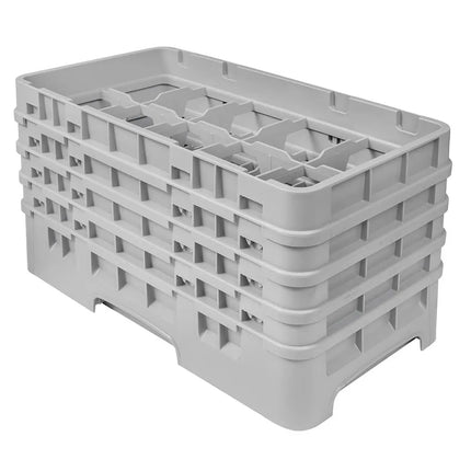 Giá Rửa Ly Camrack Cambro 10HS800151 - (4) Thanh Nối, 10 Ngăn, Màu Xám Nhạt