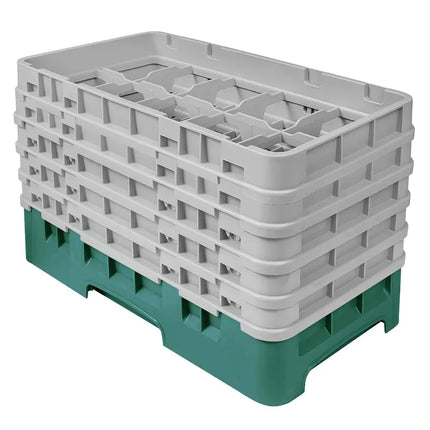 Giá Rửa Ly Camrack Cambro 10HS958119 - (5) Thanh Nối, 10 Ngăn, Màu Xanh Sherwood