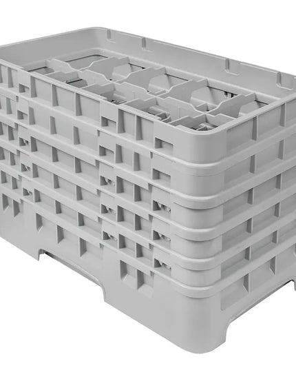 Giá Rửa Ly Camrack Cambro 10HS958151 - (5) Thanh Nối, 10 Ngăn, Màu Xám Nhạt