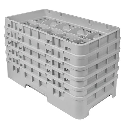 Giá Rửa Ly Camrack Cambro 10HS958151 - (5) Thanh Nối, 10 Ngăn, Màu Xám Nhạt