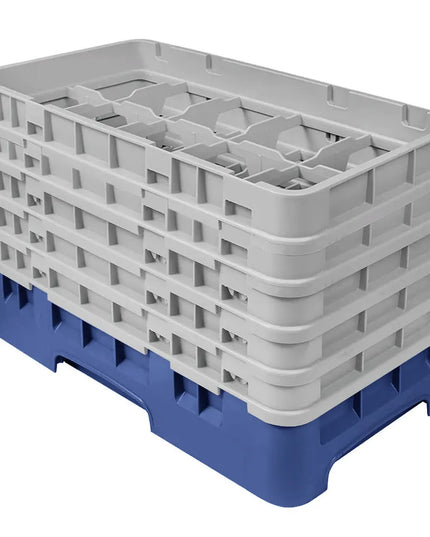 Giá Rửa Ly Camrack Cambro 10HS958186 - (5) Thanh Nối, 10 Ngăn, Màu Xanh Navy