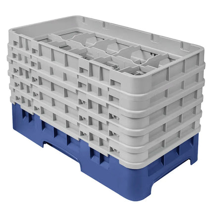 Giá Rửa Ly Camrack Cambro 10HS958186 - (5) Thanh Nối, 10 Ngăn, Màu Xanh Navy