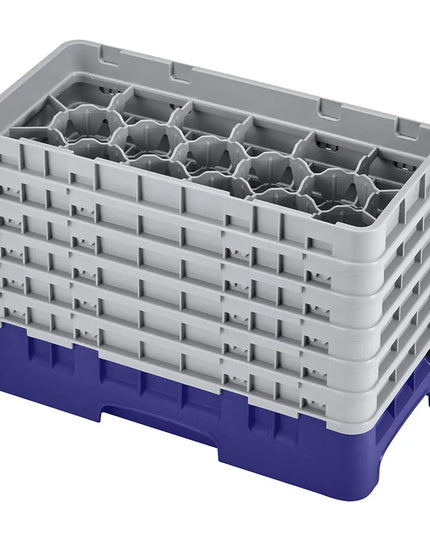 Giá Rửa Ly Camrack Cambro 17HS1114186 17 Ngăn (6) Thanh Nâng Màu Xanh Navy