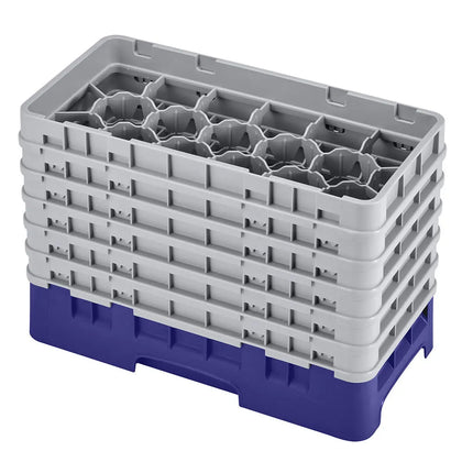 Giá Rửa Ly Camrack Cambro 17HS1114186 17 Ngăn (6) Thanh Nâng Màu Xanh Navy