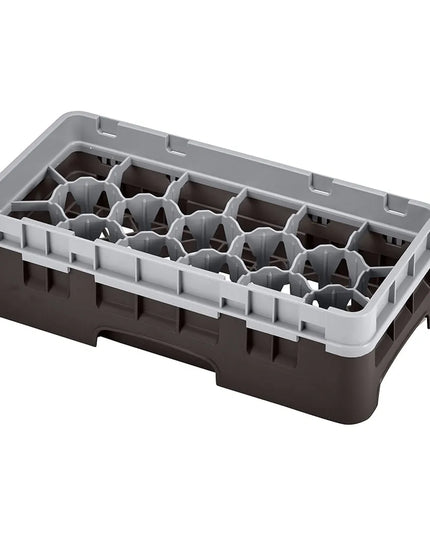 Giá Rửa Ly Camrack Cambro 17HS318167 17 Ngăn (1) Thanh Nâng Màu Nâu
