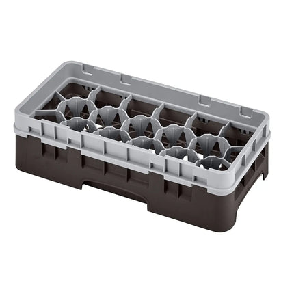 Giá Rửa Ly Camrack Cambro 17HS318167 17 Ngăn (1) Thanh Nâng Màu Nâu