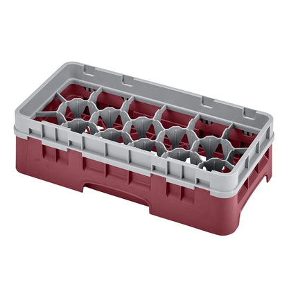 Giá Rửa Ly Camrack Cambro 17HS318416 17 Ngăn (1) Thanh Nâng Màu Đỏ Cranberry