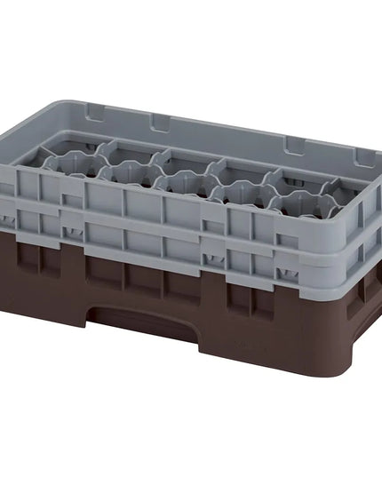 Giá Rửa Ly Camrack Cambro 17HS434167 17 Ngăn (2) Thanh Nâng Màu Nâu