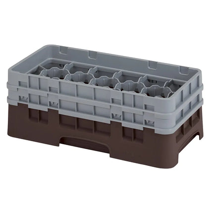 Giá Rửa Ly Camrack Cambro 17HS434167 17 Ngăn (2) Thanh Nâng Màu Nâu