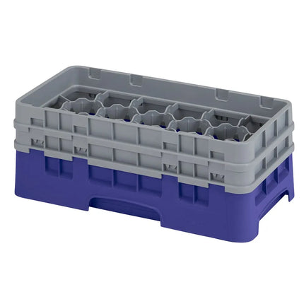 Giá Rửa Ly Camrack Cambro 17HS434186 17 Ngăn (2) Thanh Nâng Màu Xanh Navy