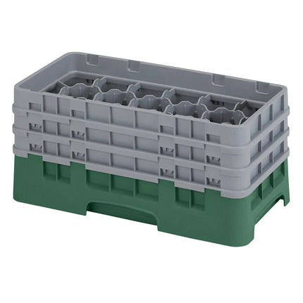 Giá Rửa Ly Camrack Cambro 17HS638119 17 Ngăn (3) Thanh Nâng Màu Xanh Sherwood