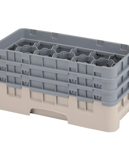 Giá Rửa Ly Camrack Cambro 17HS638184 17 Ngăn (3) Thanh Nâng Màu Be