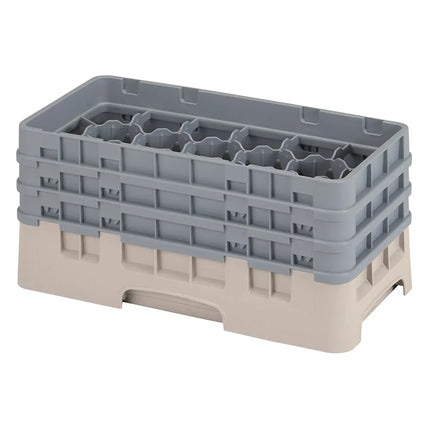 Giá Rửa Ly Camrack Cambro 17HS638184 17 Ngăn (3) Thanh Nâng Màu Be