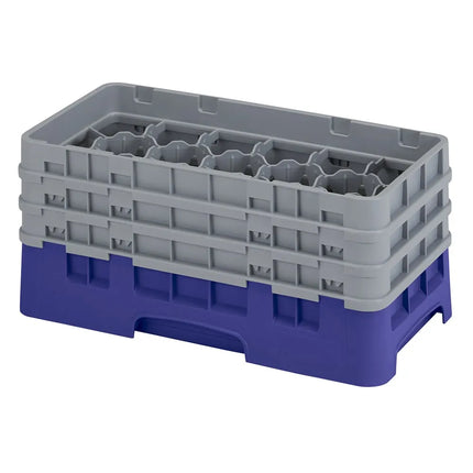 Giá Rửa Ly Camrack Cambro 17HS638186 17 Ngăn (3) Thanh Nâng Màu Xanh Navy