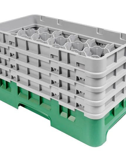 Giá Rửa Ly Camrack Cambro 17HS800119 - (4) Thanh Nối, 17 Ngăn, Màu Xanh Sherwood