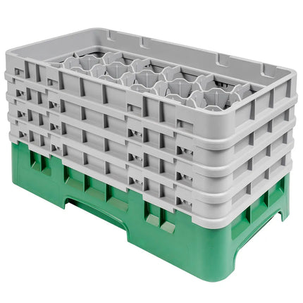 Giá Rửa Ly Camrack Cambro 17HS800119 - (4) Thanh Nối, 17 Ngăn, Màu Xanh Sherwood
