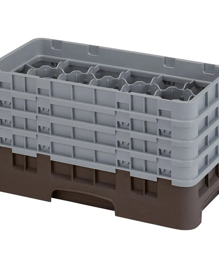 Giá Rửa Ly Camrack Cambro 17HS800167 - (4) Thanh Nối, 17 Ngăn, Màu Nâu