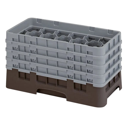 Giá Rửa Ly Camrack Cambro 17HS800167 - (4) Thanh Nối, 17 Ngăn, Màu Nâu