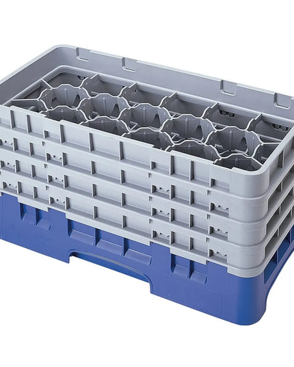 Giá Rửa Ly Camrack Cambro 17HS800186 - (4) Thanh Nối, 17 Ngăn, Màu Xanh Navy