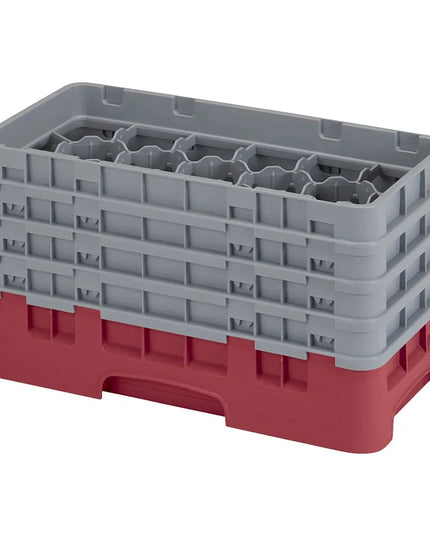 Giá Rửa Ly Camrack Cambro 17HS800416 - (4) Thanh Nối, 17 Ngăn, Màu Cranberry