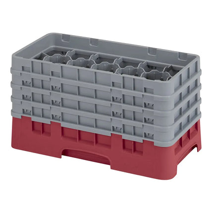 Giá Rửa Ly Camrack Cambro 17HS800416 - (4) Thanh Nối, 17 Ngăn, Màu Cranberry