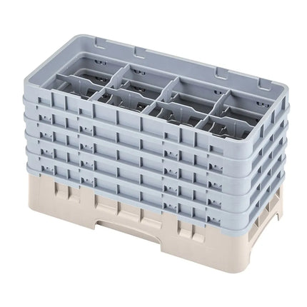 Giá Rửa Ly Camrack Cambro 17HS958184 - (5) Thanh Nối, 17 Ngăn, Màu Be