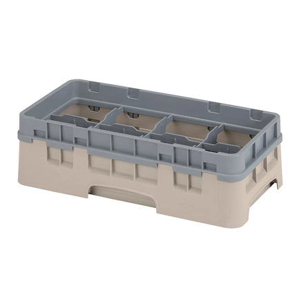 Giá Rửa Ly Camrack Cambro 8HS318184 Nửa Khay, 8 Ngăn, Có Thanh Nối, Beige