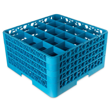 Giá Rửa Ly Carlisle OptiClean™ RG25-414 25 Ngăn - 4 Tầng Mở Rộng, Xanh Dương
