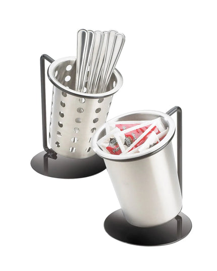 Giá Trưng Bày Dao Muỗng Nĩa Cal-Mil 1226-13-PERF Ống Đục Lỗ 15.2 cm Sắt Màu Đen