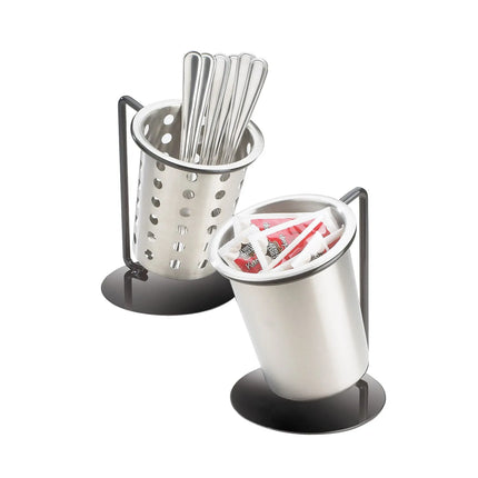Giá Trưng Bày Dao Muỗng Nĩa Cal-Mil 1226-13-PERF Ống Đục Lỗ 15.2 cm Sắt Màu Đen