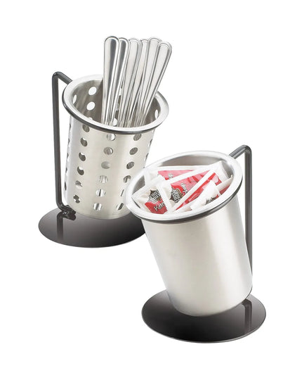 Giá Trưng Bày Dao Muỗng Nĩa Cal-Mil 1226-13-SOLID Ống Đặc 15.2 cm Sắt Màu Đen