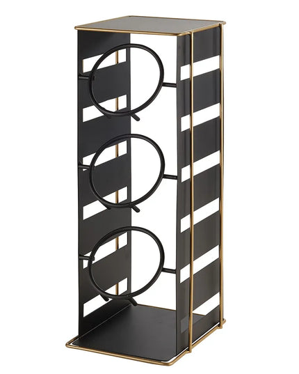 Giá Trưng Bày Ống 3 Tầng Cal-Mil 22086-90 17.8 x 19.1 x 47 cm Kim Loại Đen/Vàng