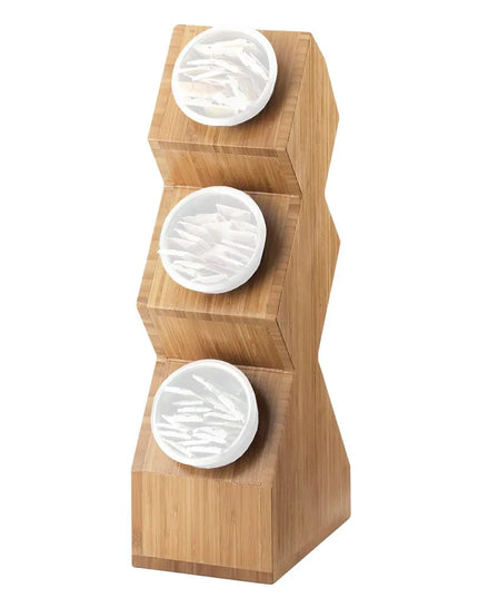 Giá Trưng Bày Ống Đựng Dao Muỗng Nĩa Cal-Mil 1016-3-60 3 Ngăn Gỗ Tre
