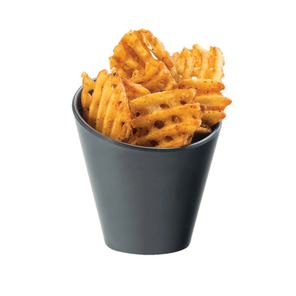 Giỏ Đựng Khoai Tây Chiên Tròn Cal-Mil 3600-65M Melamine Đen Giả Đá Slate 10.8 cm