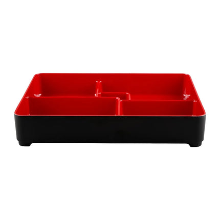 Hộp Cơm Bento Elite Global Solutions JW11852T-BR Karma 27.3 x 21.3 cm - Melamine, Đen/Đỏ