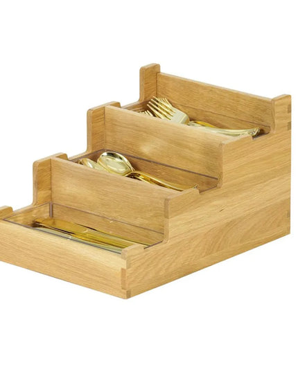 Hộp Đựng Dao Dĩa 3 Ngăn Cal-Mil 23186-21 30.5 x 25.4 cm - Gỗ Sồi