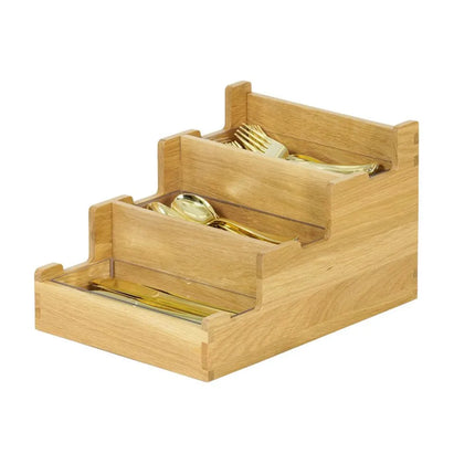 Hộp Đựng Dao Dĩa 3 Ngăn Cal-Mil 23186-21 30.5 x 25.4 cm - Gỗ Sồi