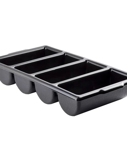 Hộp Đựng Dao Muỗng Nĩa 4 Ngăn Tablecraft 1524B Nhựa Màu Đen