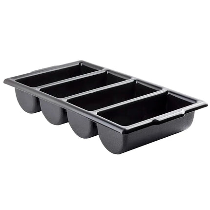Hộp Đựng Dao Muỗng Nĩa 4 Ngăn Tablecraft 1524B Nhựa Màu Đen