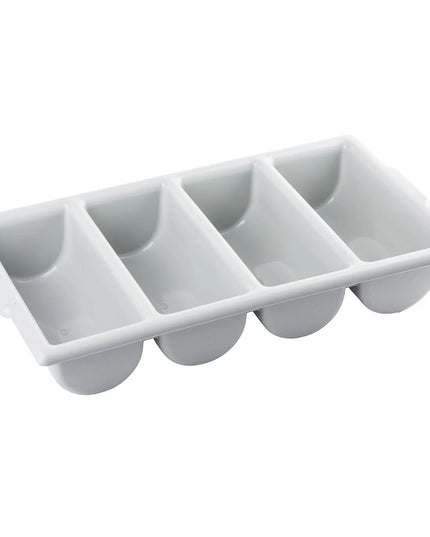 Hộp Đựng Dao Muỗng Nĩa 4 Ngăn Tablecraft 1524G Nhựa Màu Xám