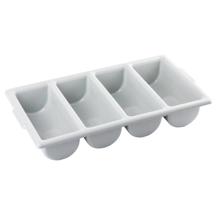 Hộp Đựng Dao Muỗng Nĩa 4 Ngăn Tablecraft 1524G Nhựa Màu Xám