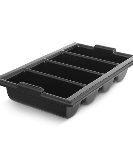 Hộp Đựng Dao Muỗng Nĩa 4 Ngăn Vollrath 1375-06 Nhựa Màu Đen