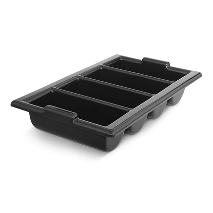 Hộp Đựng Dao Muỗng Nĩa 4 Ngăn Vollrath 1375-06 Nhựa Màu Đen